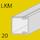 LKM trunking, trunking depth 20 mm