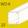 WDK trunking, trunking depth 25 mm