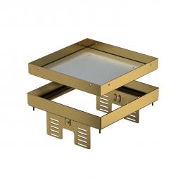 Square height-adjustable, decouplable cassettes, brass