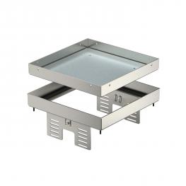 Square height-adjustable, decouplable cassettes, stainless steel