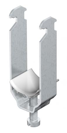 Clamp clip, double, ALU plastic pressure trough