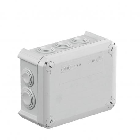 Junction box T 100, plug-in seal 136x102x57 | 10 | IP66 | Light grey; RAL 7035