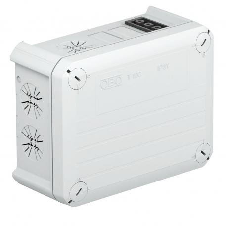 Junction box T 100, with Wieland socket 2s 136x102x57 | 4 | IP20 | Light grey; RAL 7035