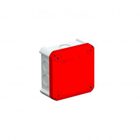 Junction box T60, with knock-out entries 100x100x48 | 7 | IP67 | Grey / red