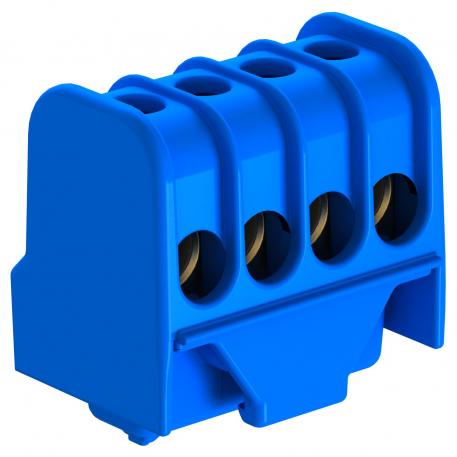 Neutral conductor terminal, with screw contacts, 4 terminals
