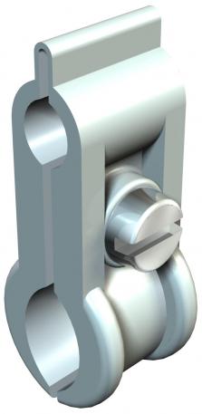 Tensioning wire clip, polystyrene