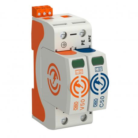 Combination arrester V50 + NPE with remote signalling, 150 V