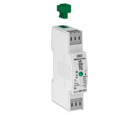 MCR protection for 2-pole power supply with remote signalling, 230 V AC  | 255 |  | IP20