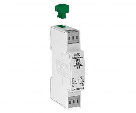 MCR protection for 2-pole for power supply with leak current-free remote signalling, 230 V AC/DC