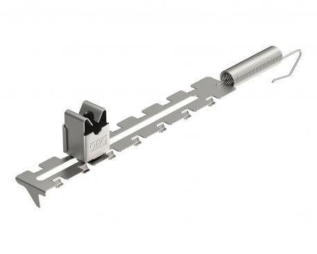 Ridge conductor holder with tensioning spring