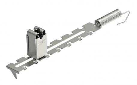 Ridge conductor holder with tensioning spring