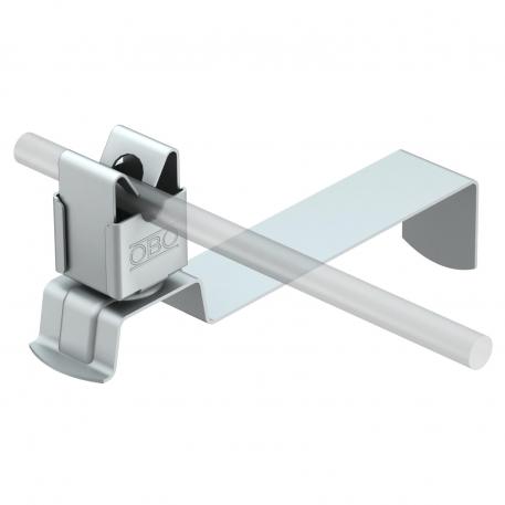 Roof conductor holder for tiled roofs, angled, Rd 8