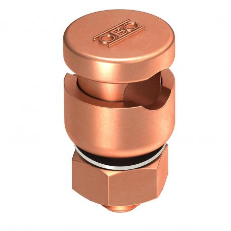 Connector, Rd 8−10 mm with pressure trough Cu