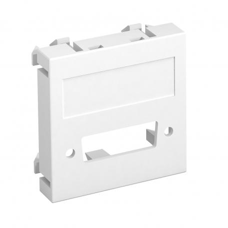 Multimedia support for DVI plug connector, 1 module, straight outlet