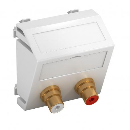 Audio cinch connection, 1 module, slanting outlet, as solder connection