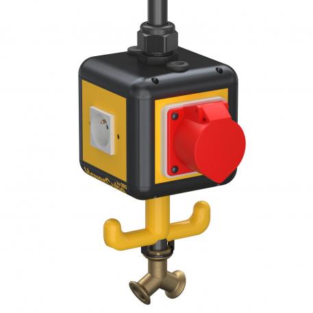 HoverCube VH-4, 3x earthing pin socket, 1x CEE 16 A, with compressed air connection