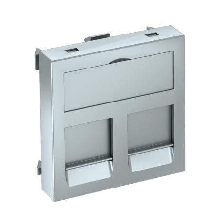 Data technology support, 1 module, straight outlet, type PA yes | Aluminium painted