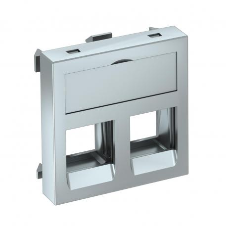 Data technology support, 1 module, straight outlet, type C, without dust protection slider no | Aluminium painted