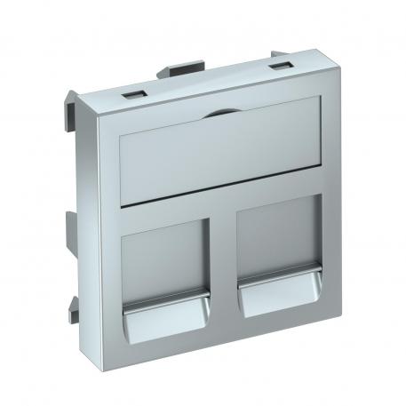 Data technology support, 1 module, straight outlet, type RM yes | Aluminium painted