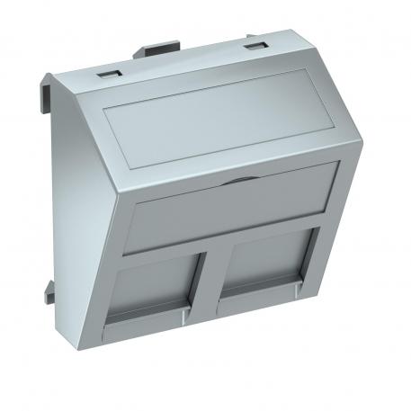 Data technology support, 1 module, slanting outlet, type RM yes | Aluminium painted