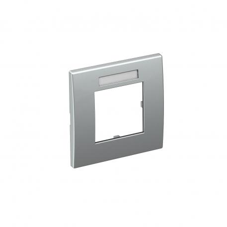Cover frame AR45-BF1, for accessory mounting box, single, with labelling panel for horizontal device installation 1 | Horizontal