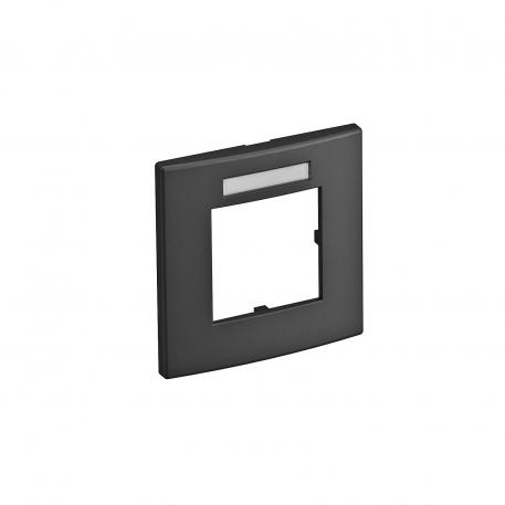 Cover frame AR45-BSF1, for accessory mounting box 71GD8-2, single, with labelling panel for vertical device installation 1 | Vertical