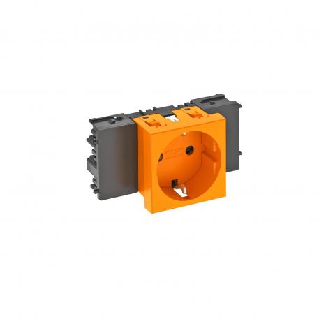 Socket 0°, Connect 45, protective contact, single 1 | Single 0° | Pure orange; RAL 2004