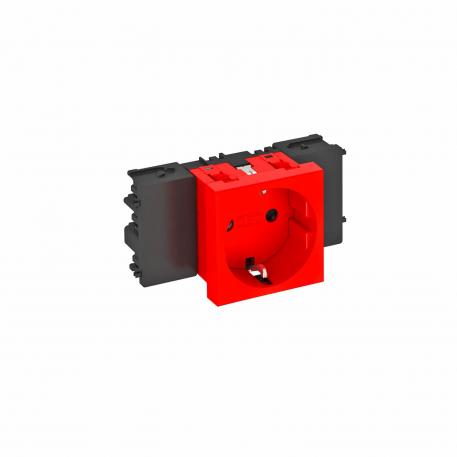 Socket 0°, Connect 45, protective contact, single 1 | Single 0° | Signal red; RAL 3001