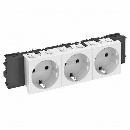 Socket 0°, Connect 45, protective contact, triple