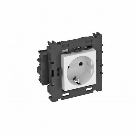 Socket 0°, Connect 80, protective contact, single