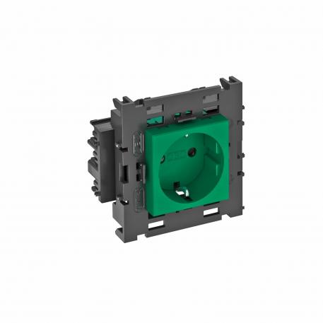 Socket 0°, Connect 80, protective contact, single 1 | Single 0° | Mint green; RAL 6029