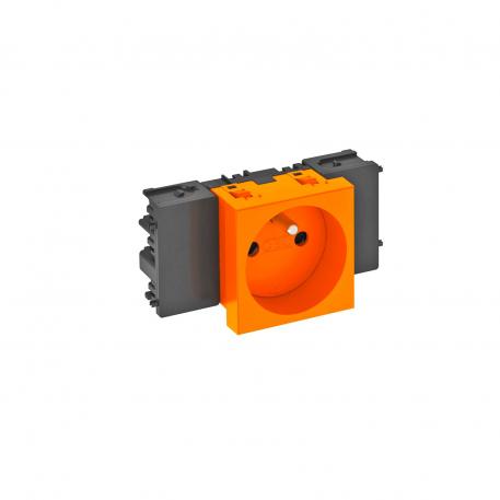 0° socket, Connect 45, with earthing pin, single 1 | Single 0° | Pure orange; RAL 2004