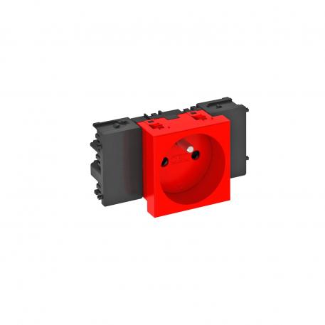 0° socket, Connect 45, with earthing pin, single 1 | Single 0° | Signal red; RAL 3001
