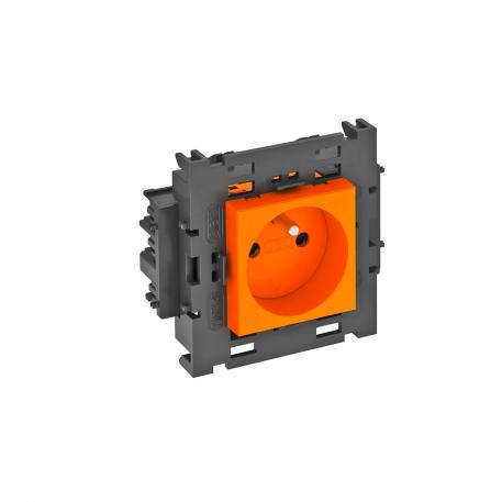 0° socket, Connect 80, with earthing pin, single 1 | Single 0° | Pure orange; RAL 2004