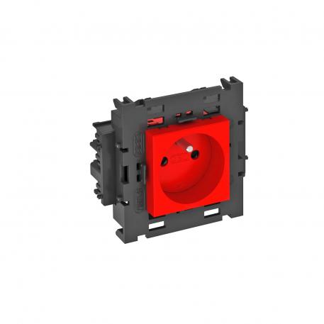 0° socket, Connect 80, with earthing pin, single 1 | Single 0° | Signal red; RAL 3001