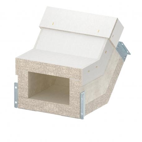 Rising vertical bend EI90 for PLCS D091220 fire protection duct 348 | 200 | 230 | 120 | 241 | Grey