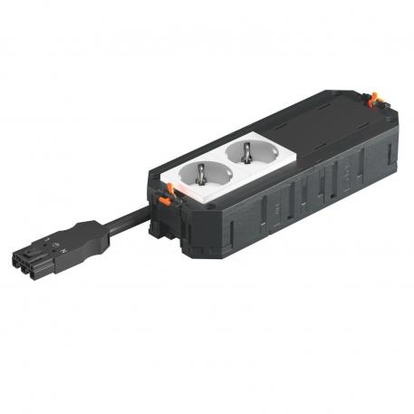 UTC4 W with 2 protective contact sockets, white