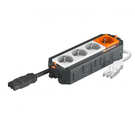 UTC4 W with 3+1 protective contact sockets, 1 socket with surge protection