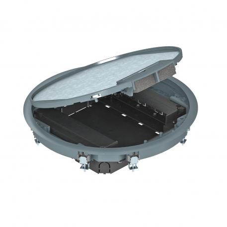 Service outlet, round, for screed height 55 mm 5 | R9 | Iron grey; RAL 7011
