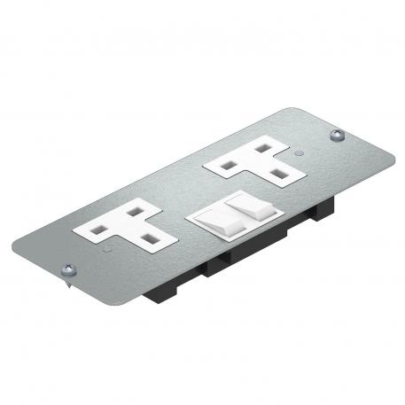 Cover plate APMT5 with double socket