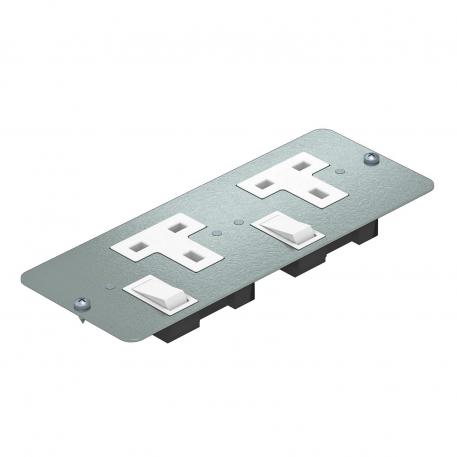 Cover plate APMT5 with two single sockets