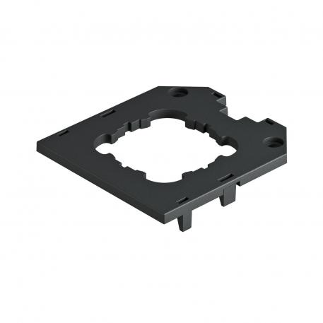 Cover plate for universal support UT3, round installation opening for EKR device