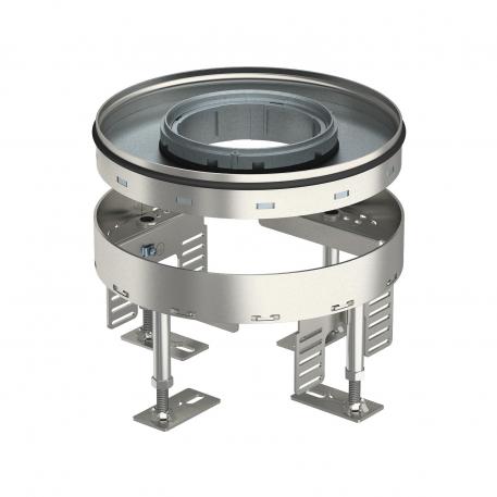 Height-adjustable heavy-duty cassette for tube body RKFRSL, nominal size R4, stainless steel
